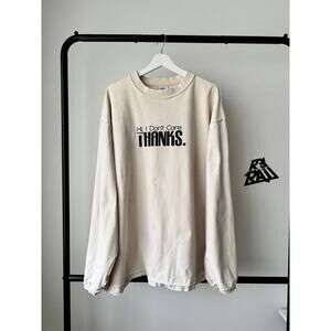 Vetements Oversized Graphic Long Sleeve Beige FW19 Unisex